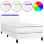 VIDAXL Sommier a lattes de lit avec matelas et LED Blanc 80x200cm