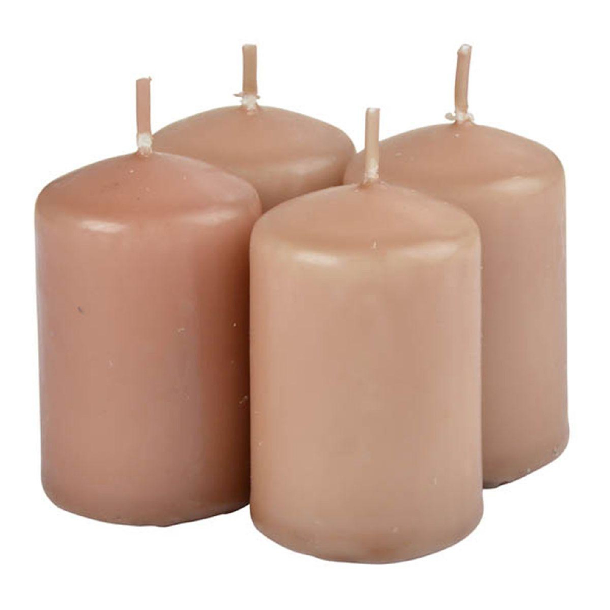 HOMEA Lot de 4 bougies pilier  essentiel ii  6cm opium