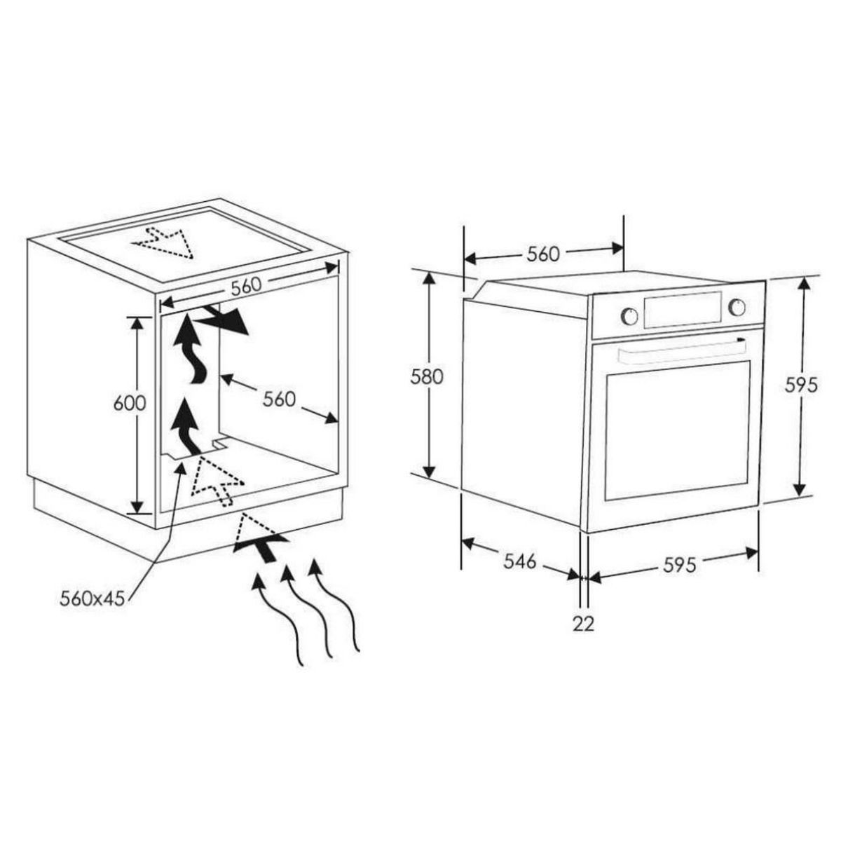 Candy Four intégrable multifonction 70l 60cm pyrolyse inox - FCT686XTBWF