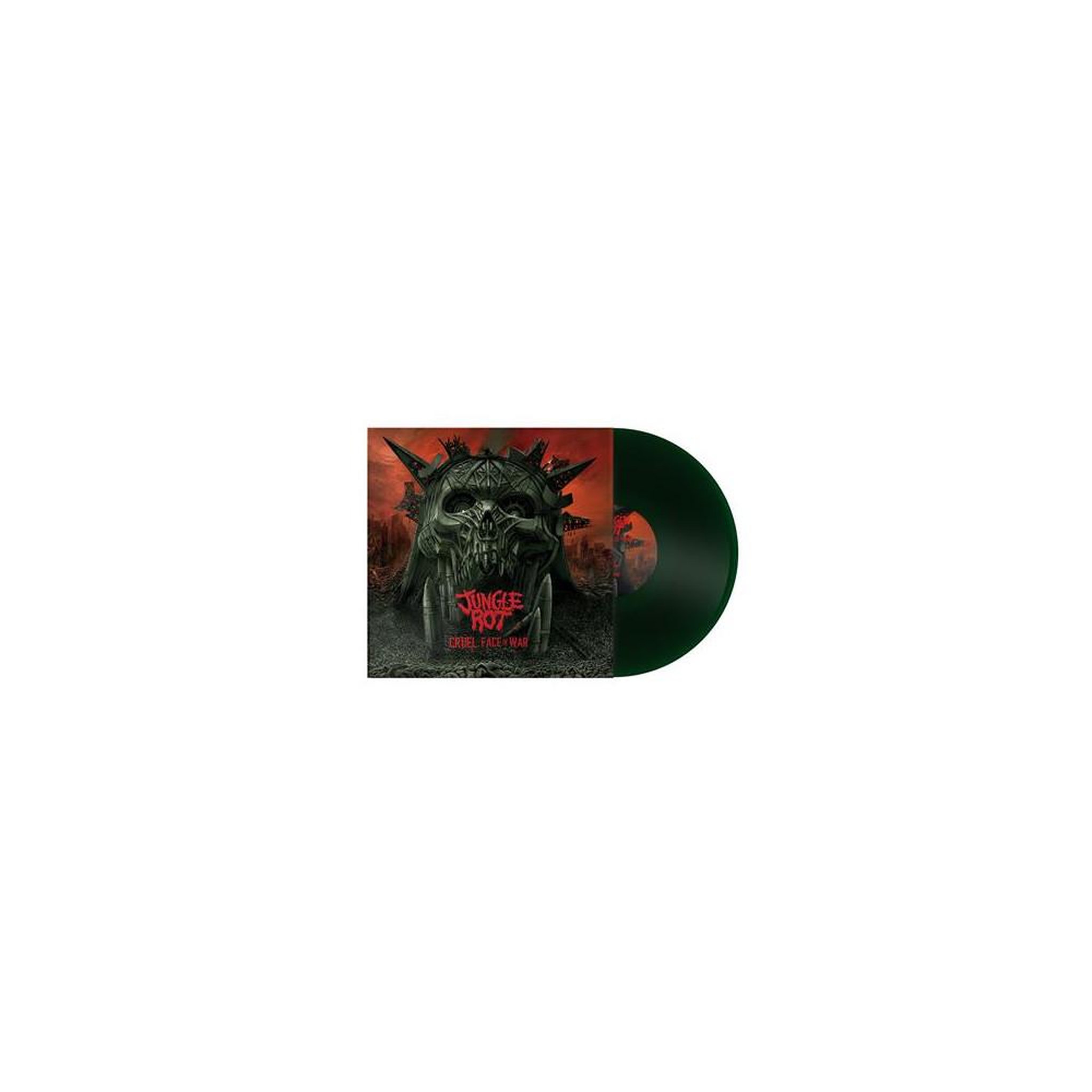 Lp vinyle 33t « cruel face of war » jungle rot édition jungle green (vert)