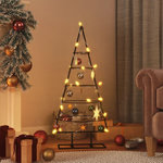 VIDAXL Arbre de Noël en metal pour decoration noir 90 cm