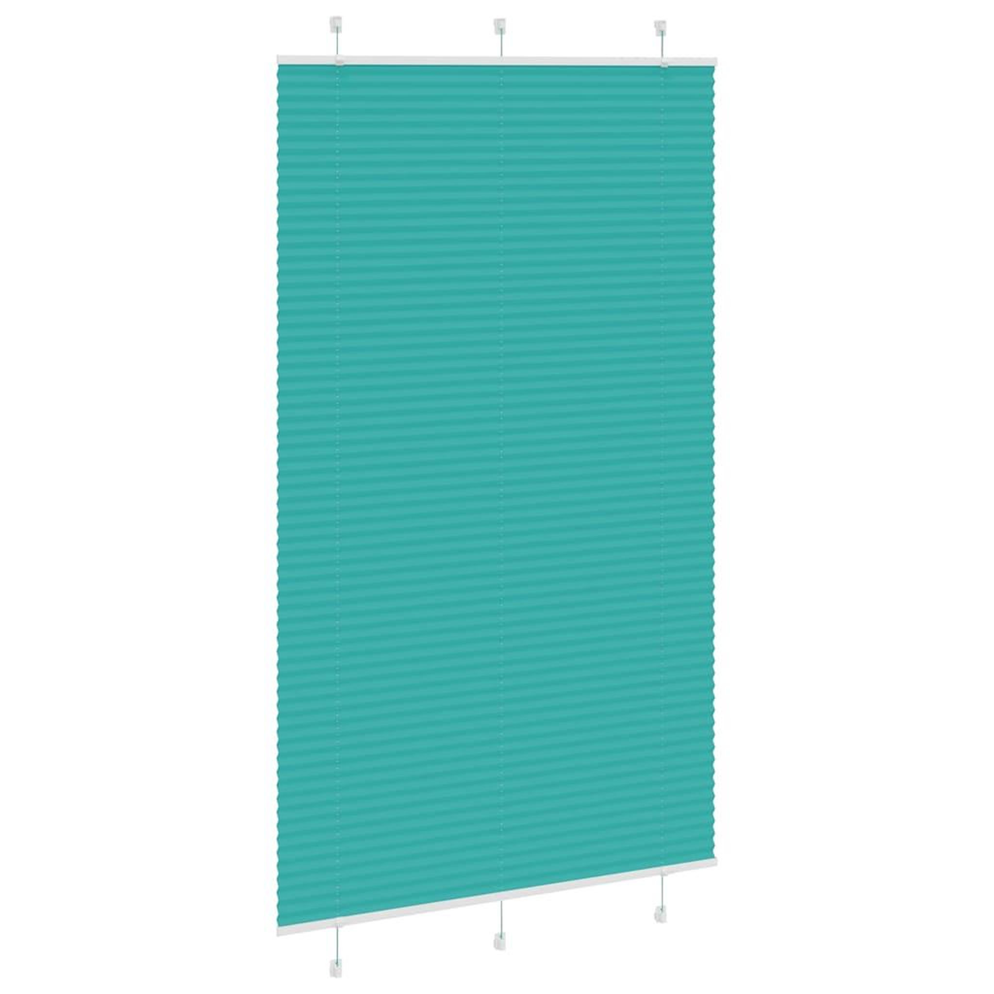 Voir la diapositive 3 : VIDAXL Store plisse vert petrole 115x200cm largeur du tissu 114,4cm