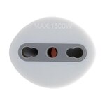 ZENITECH Adaptateur de voyage France vers Italie - Prise Mâle France vers prise Femelle Italie avec terre - Blanc - Zenitech