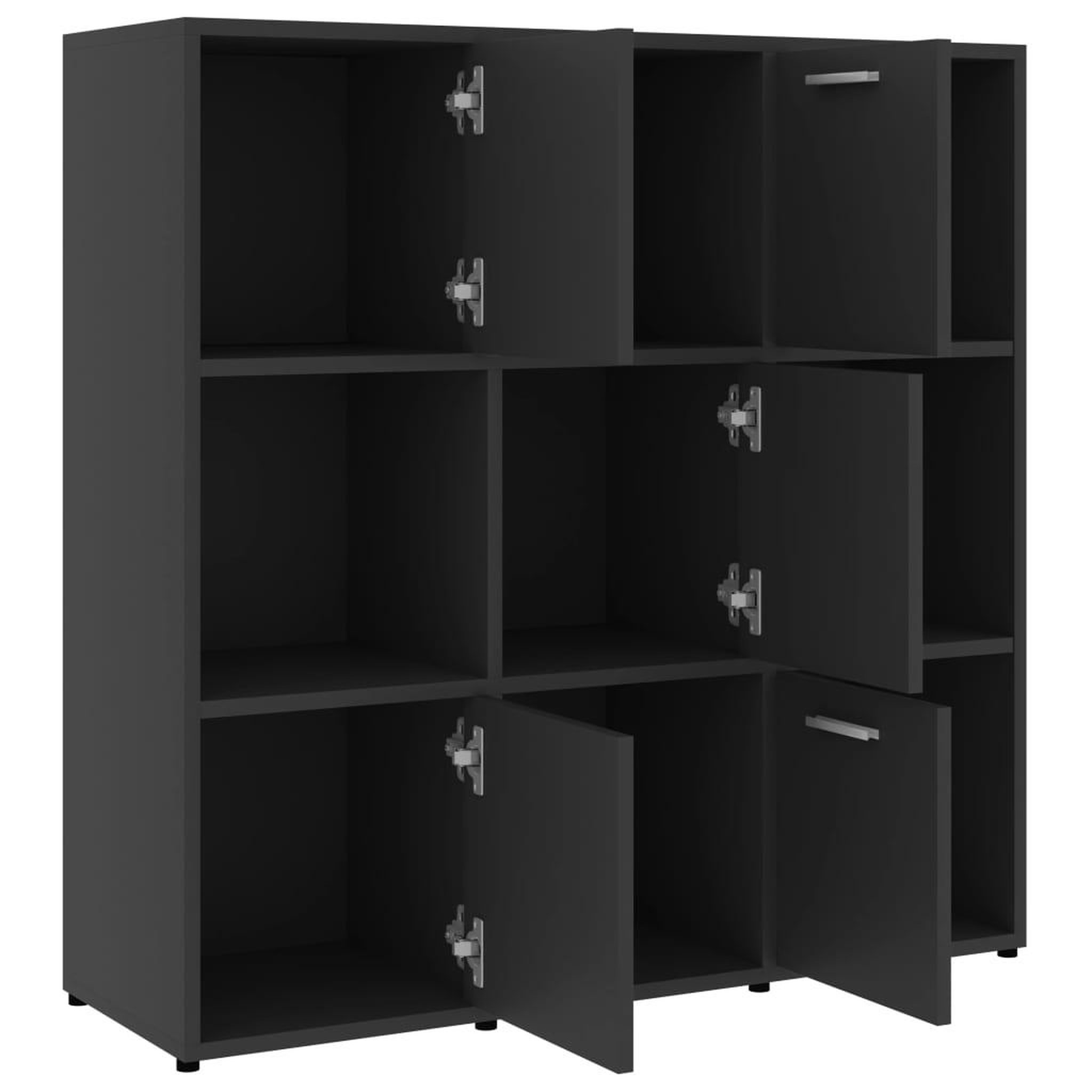 Voir la diapositive 5 : VIDAXL Bibliotheque Gris 90x30x90 cm Bois d'ingenierie