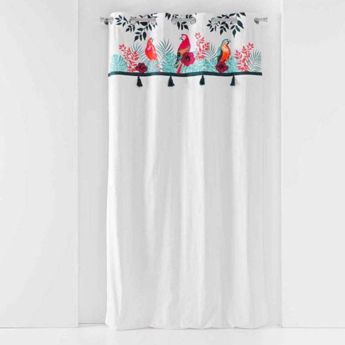 Paris Prix Rideau à Œillets Imprimé  Caracas  140x240cm Blanc