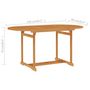 Voir la diapositive 6 : VIDAXL Table de jardin 150x90x75 cm Bois de teck massif