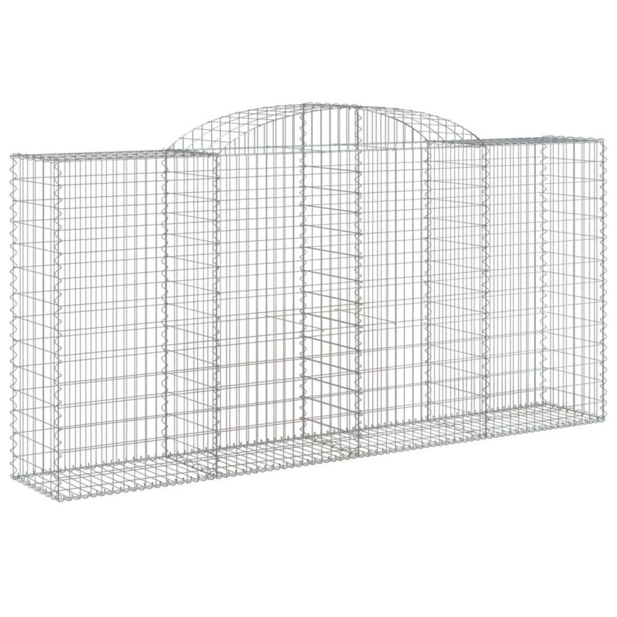VIDAXL Panier de gabions arque 300x50x140/160 cm Fer galvanise