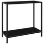 Voir la diapositive 1 : VIDAXL Table console Noir 80x35x75 cm Verre trempe