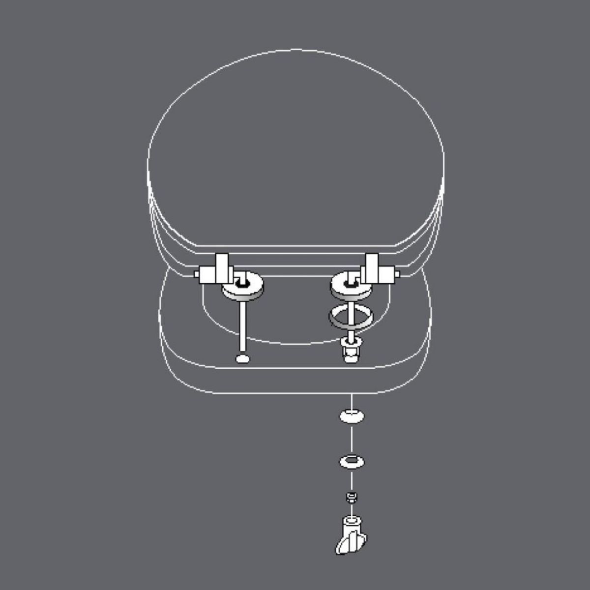 Douceur d'Intérieur Abattant WC MDF charnières métal PLUMISS