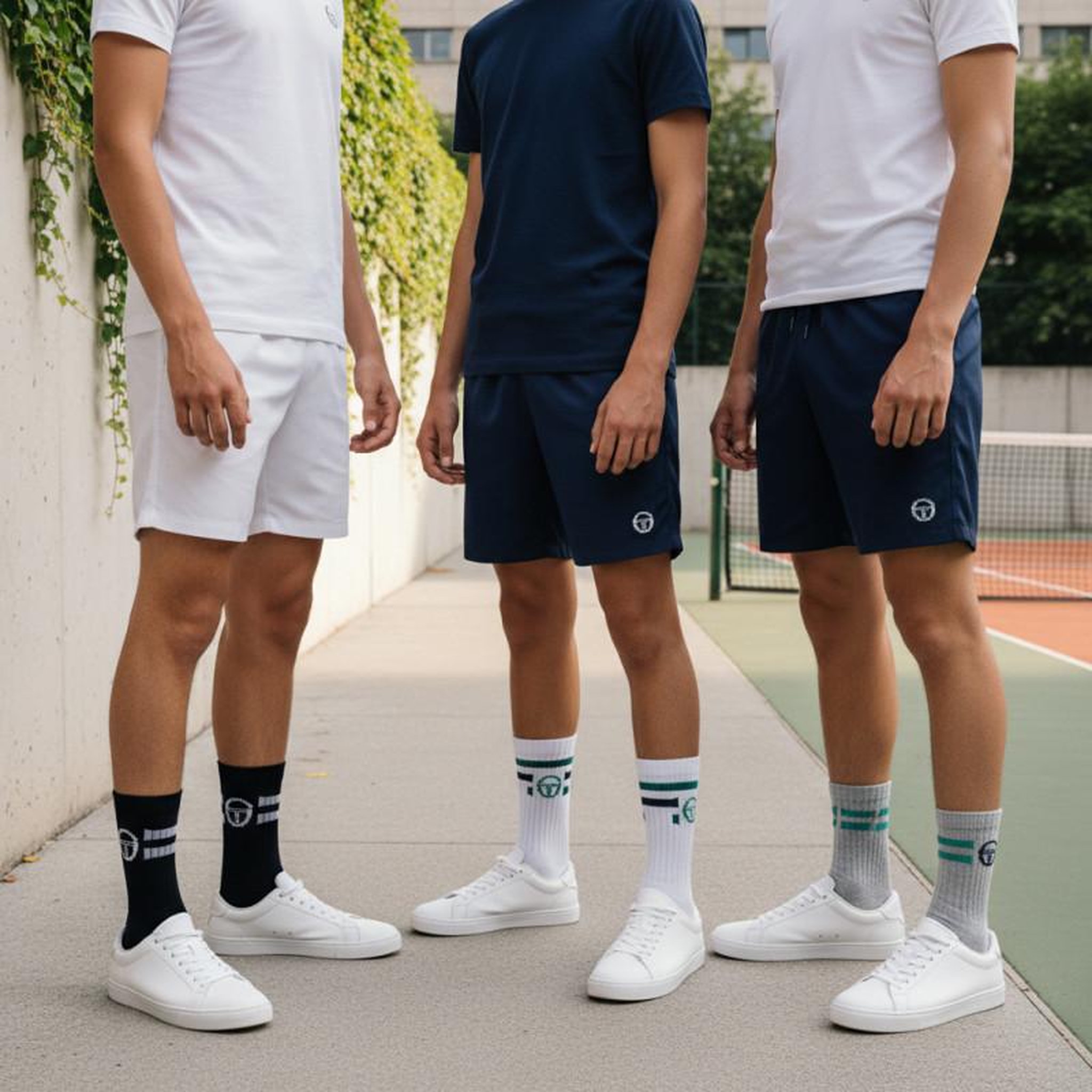 Voir la diapositive 4 : SERGIO TACCHINI Sergio Tacchini Pack de Chaussettes enfant Tennis Crew Lot de 6 Paires