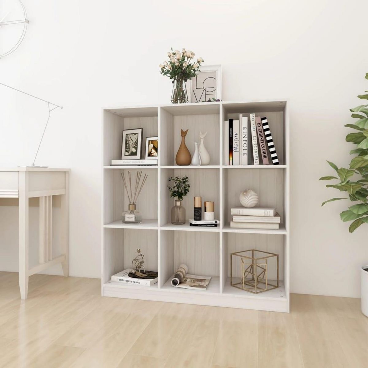 VIDAXL Bibliotheque/Separateur de piece 104x33,5x110 cm pin massif