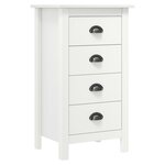 VIDAXL Buffet Hill Blanc 46x35x80 cm Bois de pin solide