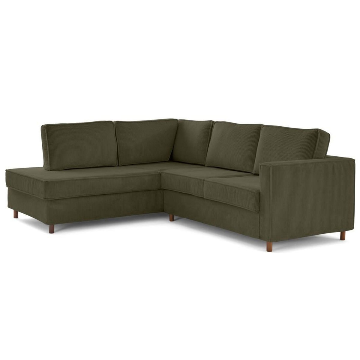 LISA DESIGN Jake - canapé déhoussable d'angle gauche 5 places en velours côtelé