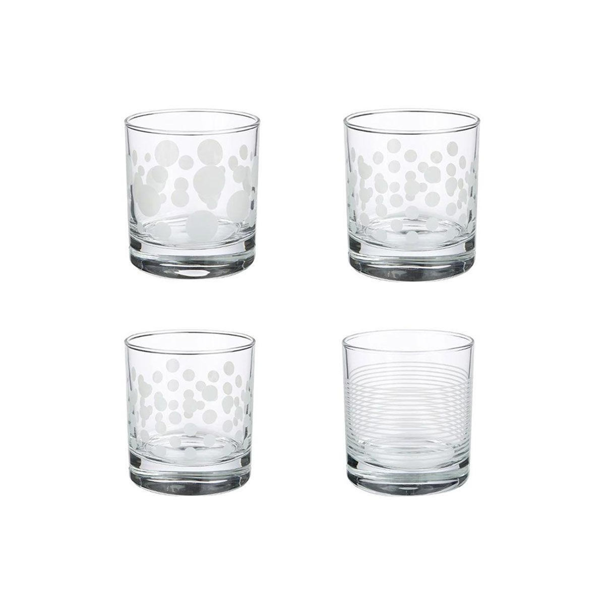 SECRET DE GOURMET Lot de 4 Gobelets à Eau  Toni'eau  30cl Transparent