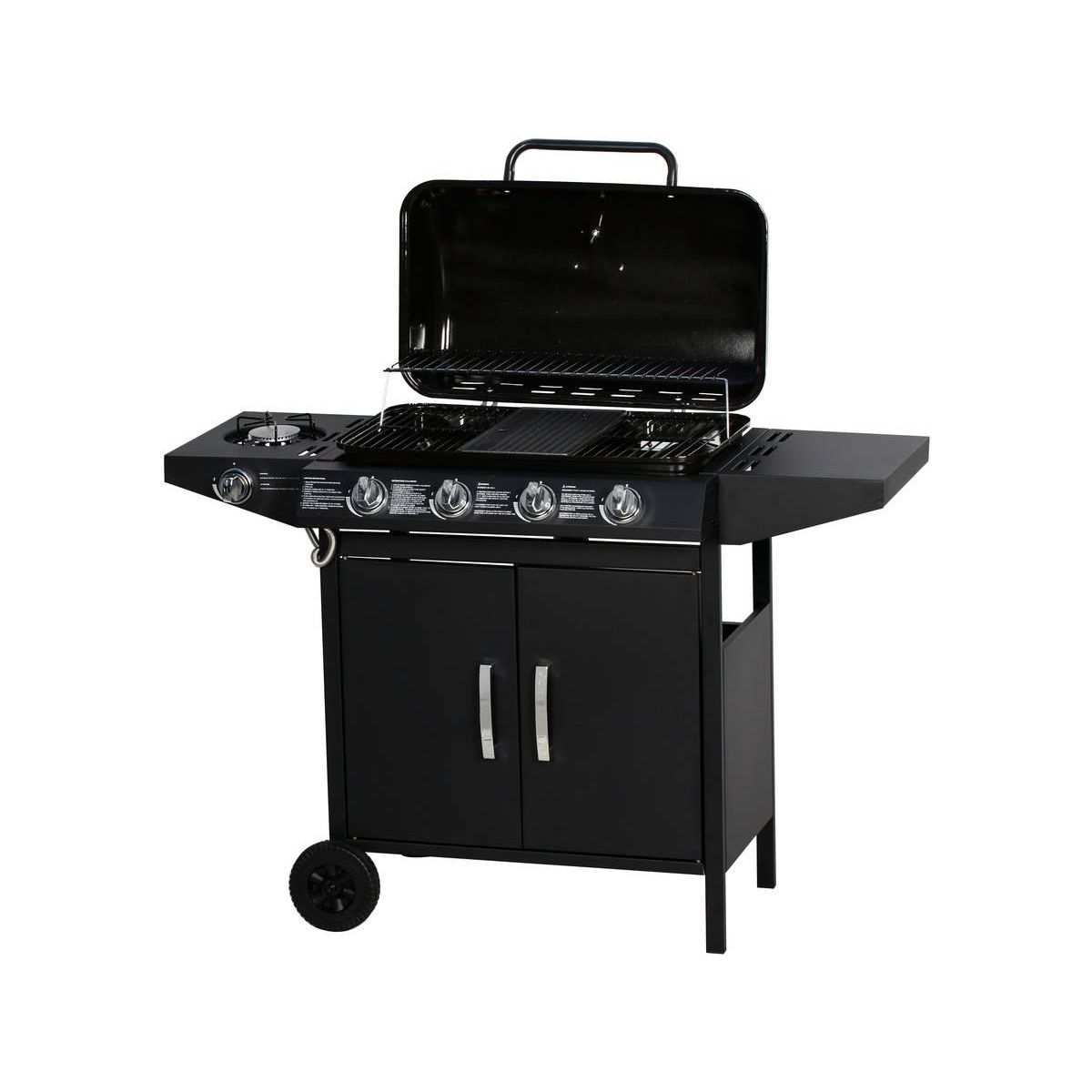 Habitat et Jardin Barbecue gaz  Festa 5  - 5 brûleurs dont 1 latéral - 12.9 Kw- Noir
