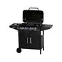 Voir la diapositive 2 : Habitat et Jardin Barbecue gaz  Festa 5  - 5 brûleurs dont 1 latéral - 12.9 Kw- Noir