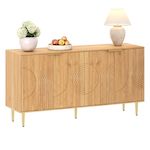 MERAX Buffet 4 porte(s) 0 tiroir(s) - 140 cm naturel mdf