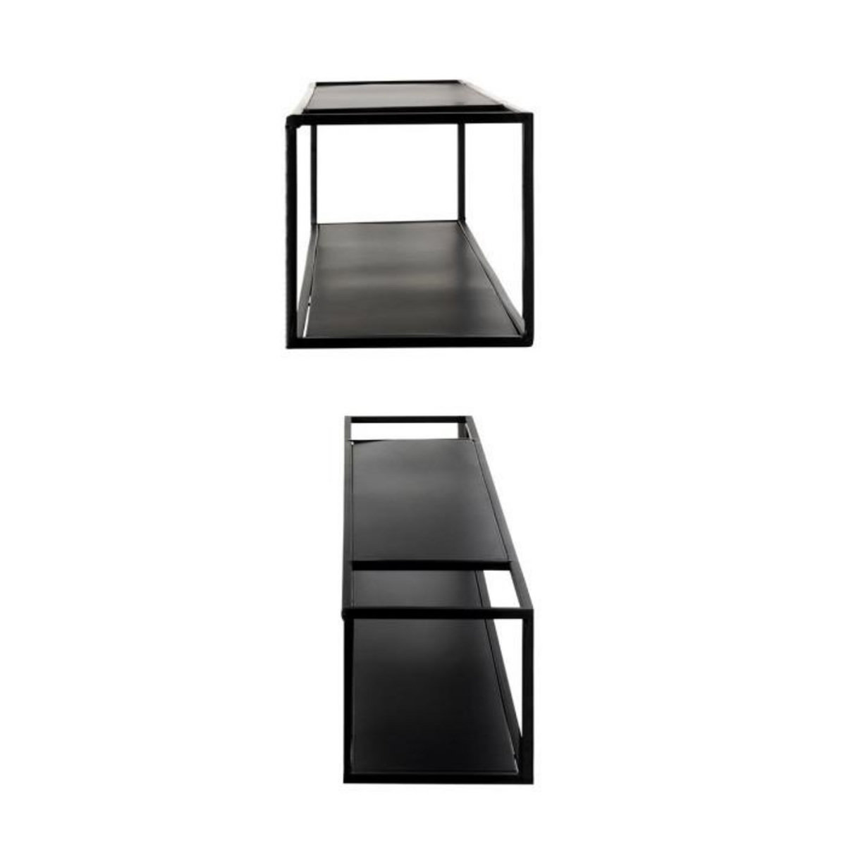 Paris Prix Lot de 2 Étagères Murales  Tablettes  85cm Noir