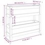 Voir la diapositive 6 : VIDAXL Jardiniere 77x25x66 cm Bois massif de pin