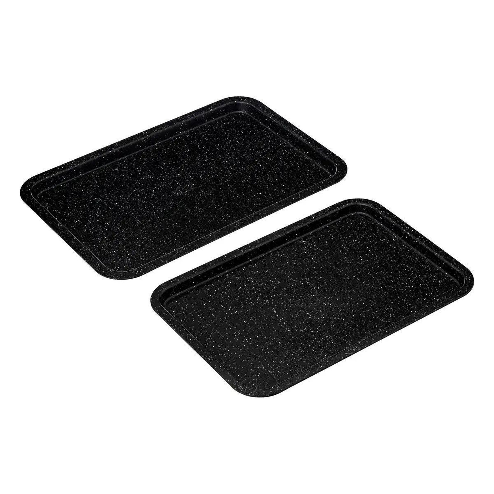 FIVE Lot de 2 plaques de cuisson  caractère  43cm noir