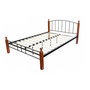 Voir la diapositive 1 : HomeStyle4U Design metal lit double 160 x 200 cadre de lit lattes bois neuf noir brun