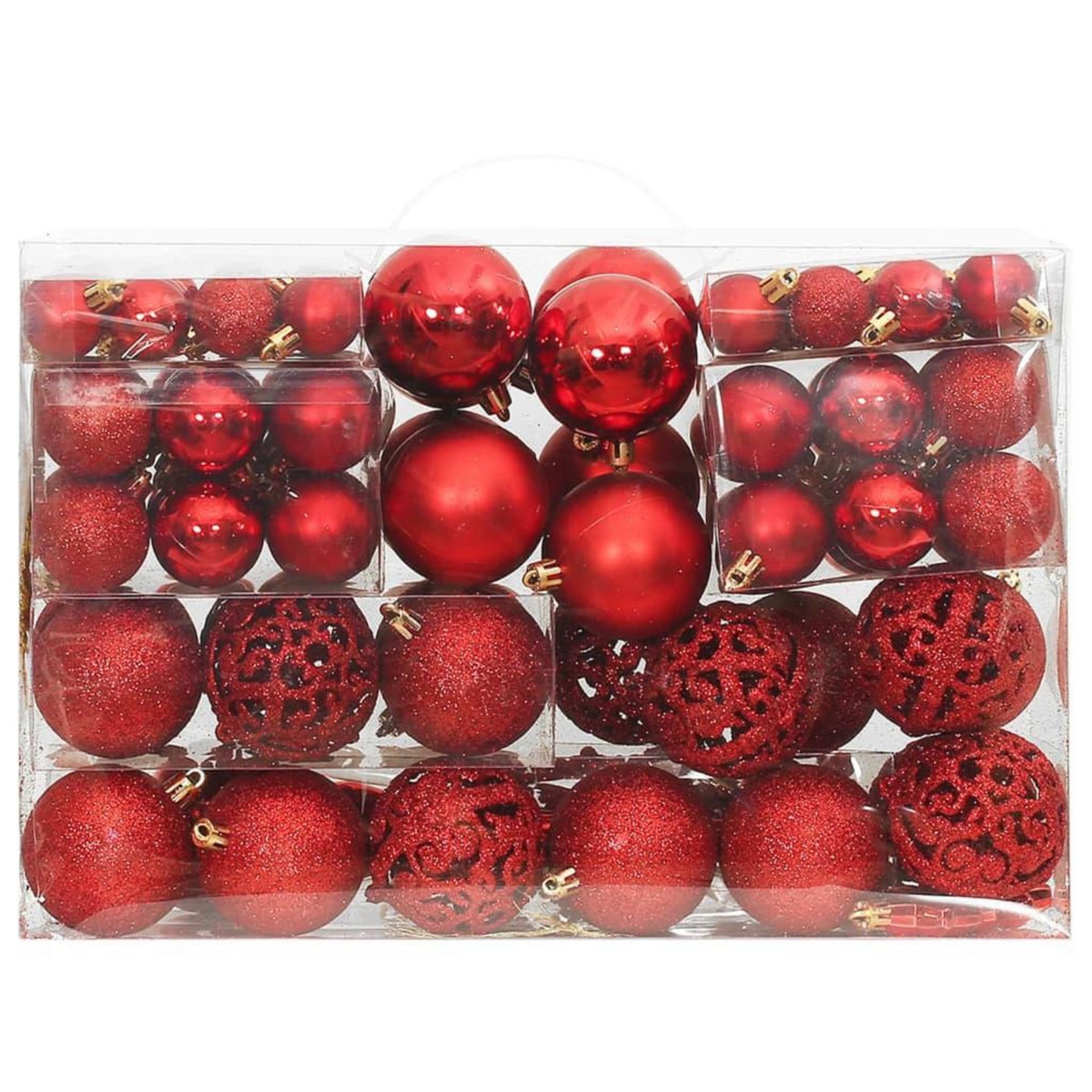 VIDAXL Ensemble de boules de Noël 111 pieces rouge polystyrene
