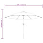 Voir la diapositive 6 : VIDAXL Parasol de jardin avec mat en metal terre cuite 300 cm
