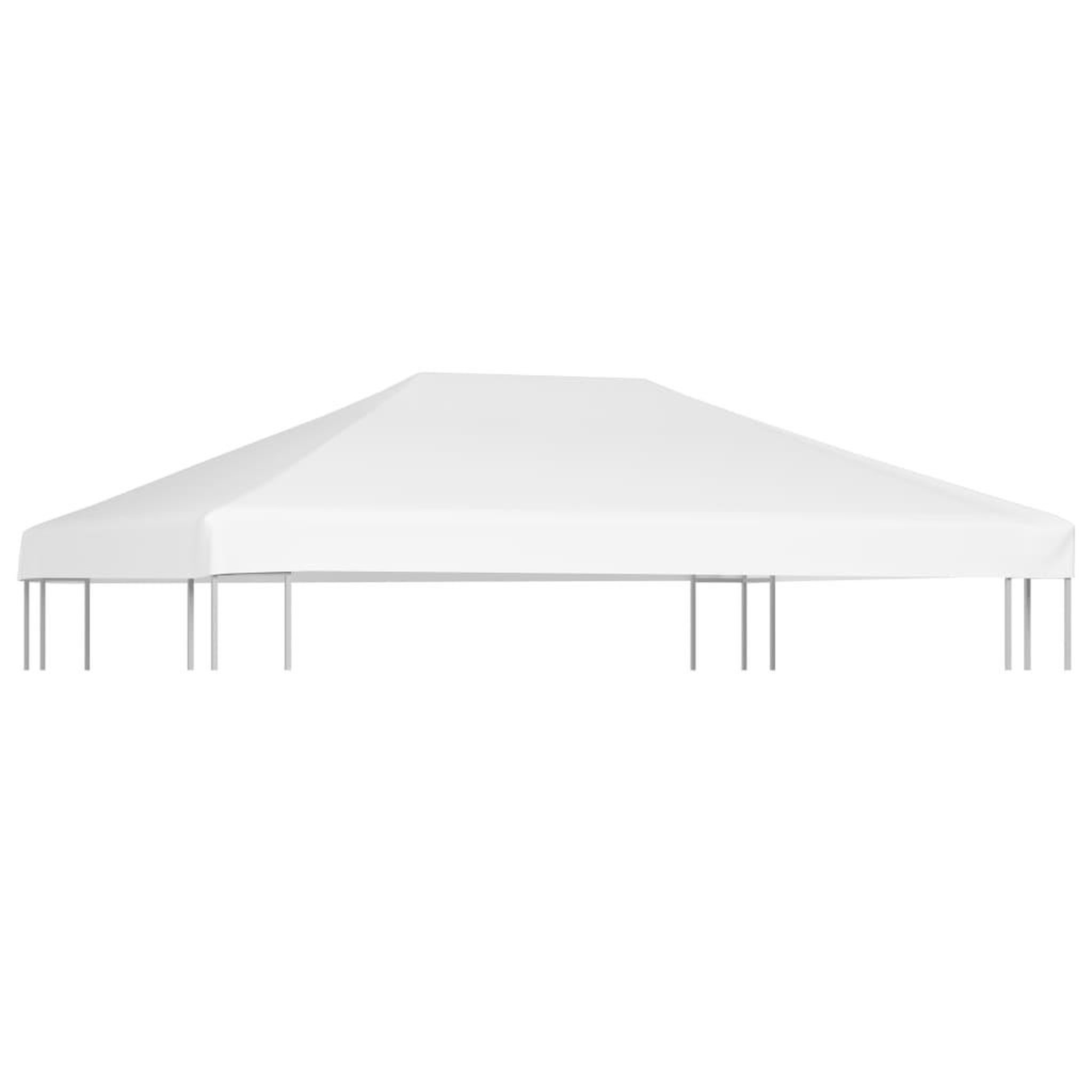 Voir la diapositive 2 : VIDAXL Toile de toit de belvedere 270 g/m^2 4x3 m Blanc