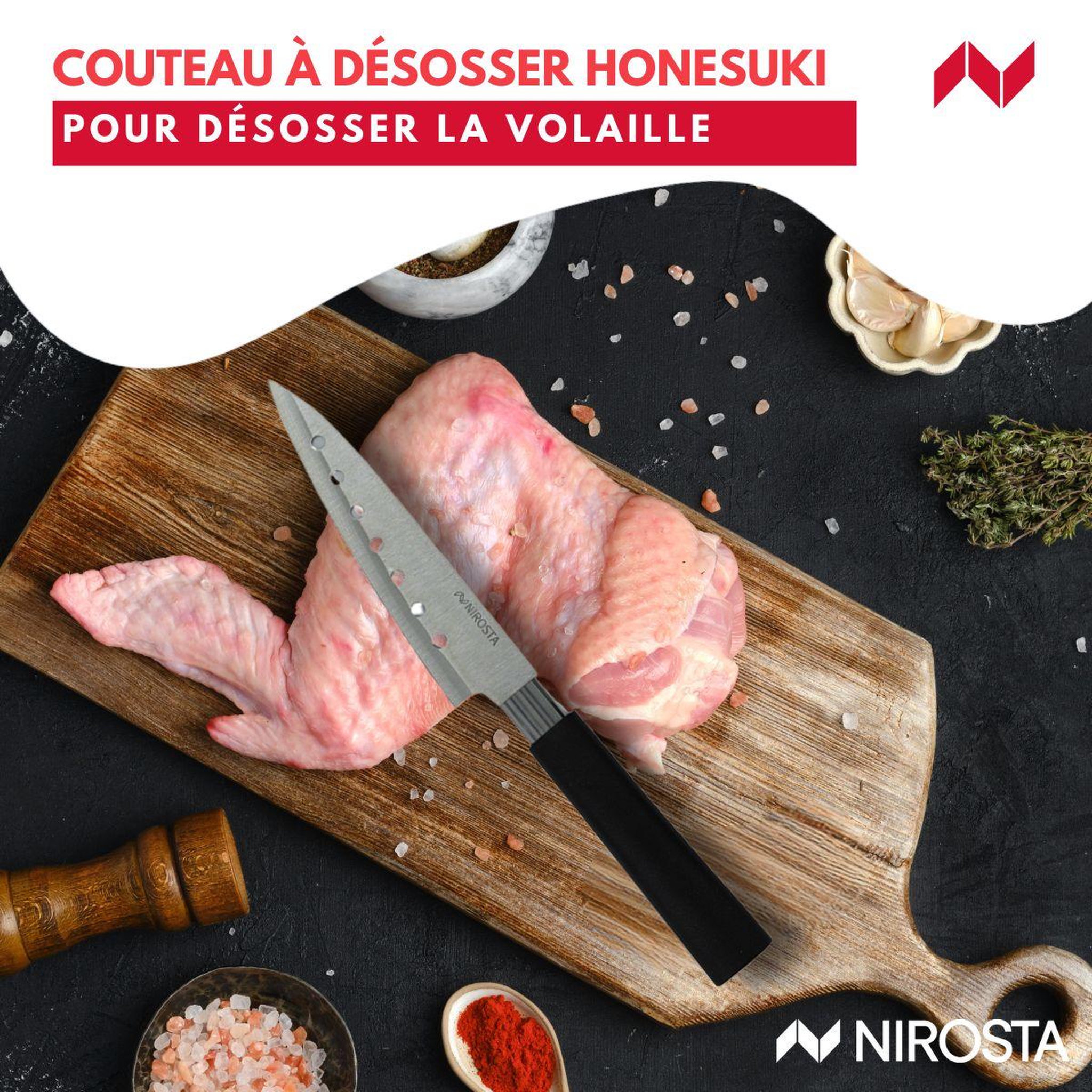 Voir la diapositive 6 : Fackelmann Coffret de 3 couteaux style Japonais en acier Santoku, Gyuto et Honesuki