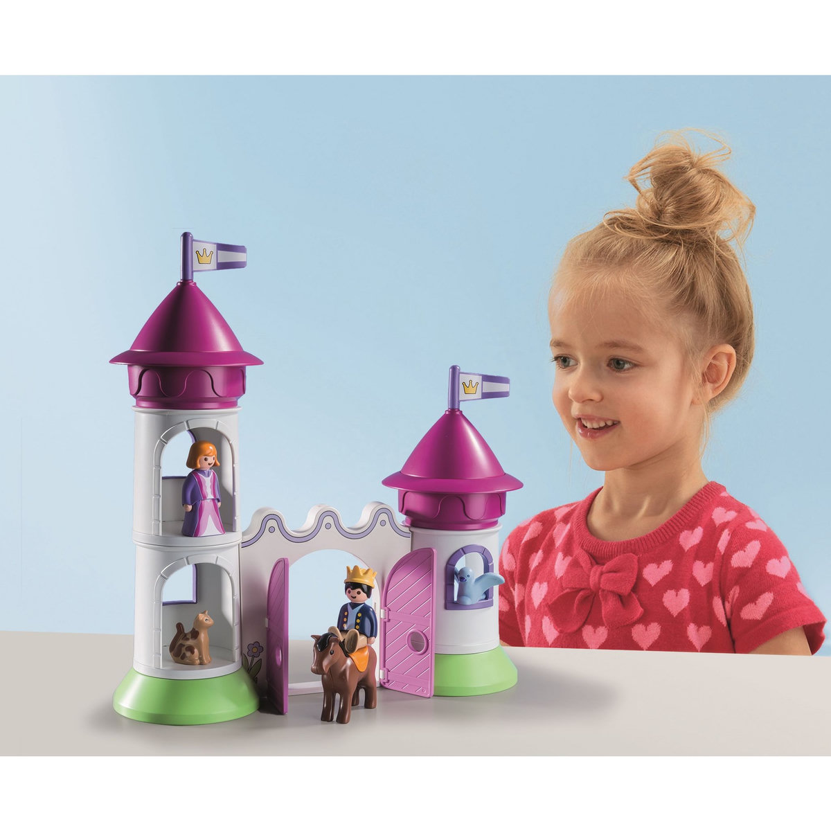 PLAYMOBIL 9389 - 1.2.3 - Château de princesse avec tours empilables