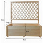 Voir la diapositive 3 : Habitat et Jardin Jardinière en bois  Orpin  avec treillis - 98 x 34 x 104 cm