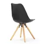 VS VENTA-STOCK Set de 2 chaises Salle à Manger Jeff Style Nordique Noir, 54 cm x 49 cm x 84 cm