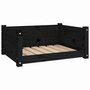 Voir la diapositive 2 : VIDAXL Lit pour chien Noir 65,5x50,5x28 cm Bois de pin solide