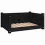 Voir la diapositive 2 : VIDAXL Lit pour chien Noir 65,5x50,5x28 cm Bois de pin solide