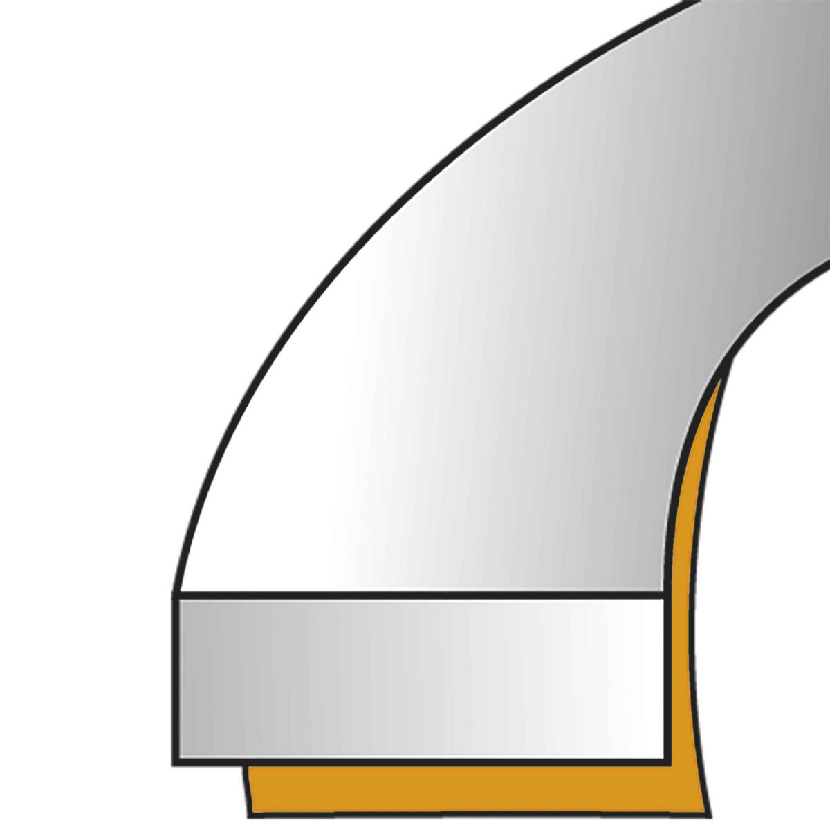 Geko Joint adhésif PVC marron, profil 'I' 6M