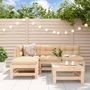 Voir la diapositive 1 : VIDAXL Salon de jardin 5 pcs bois massif de pin