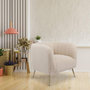 Voir la diapositive 5 : Paris Prix Fauteuil Design Bouclette  Reuben  75cm Beige