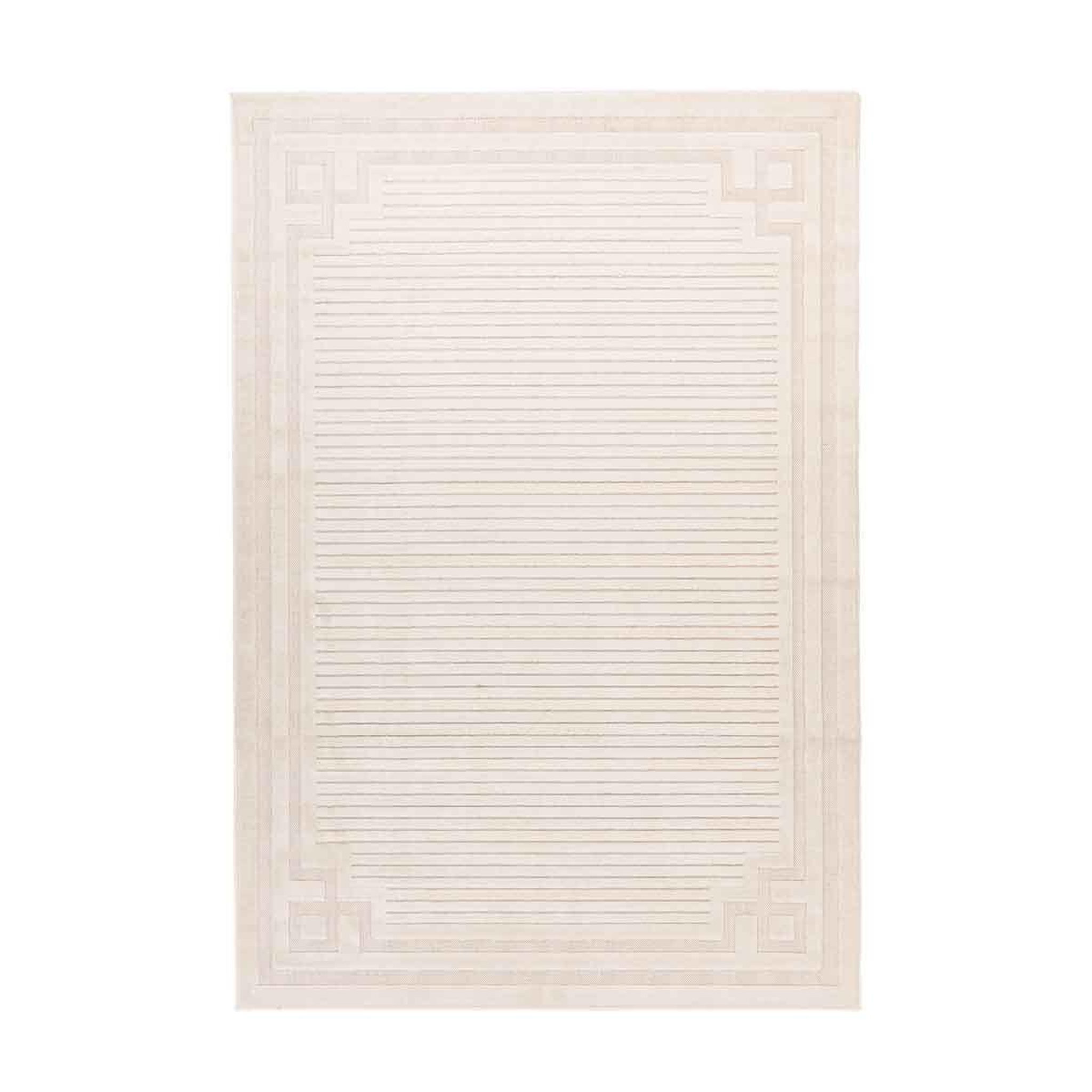 Voir la diapositive 1 : Paris Prix Tapis Tissé à Poils Courts Vintage  Madita  Blanc