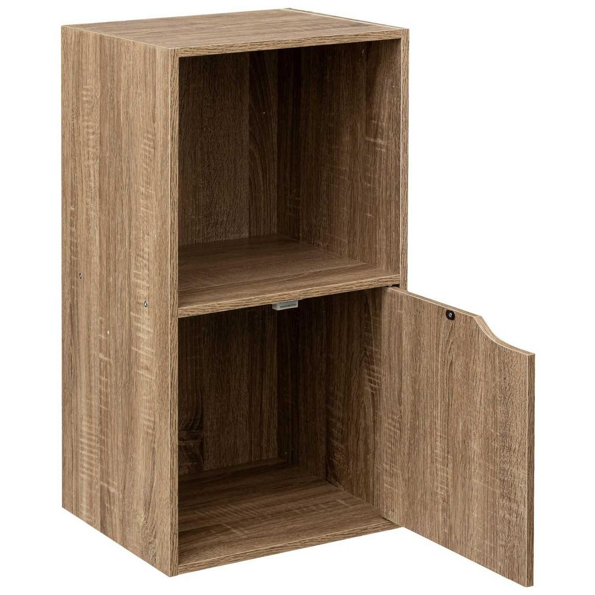 FIVE Etagère 2 cases Mix n'modul 1 porte - Marron