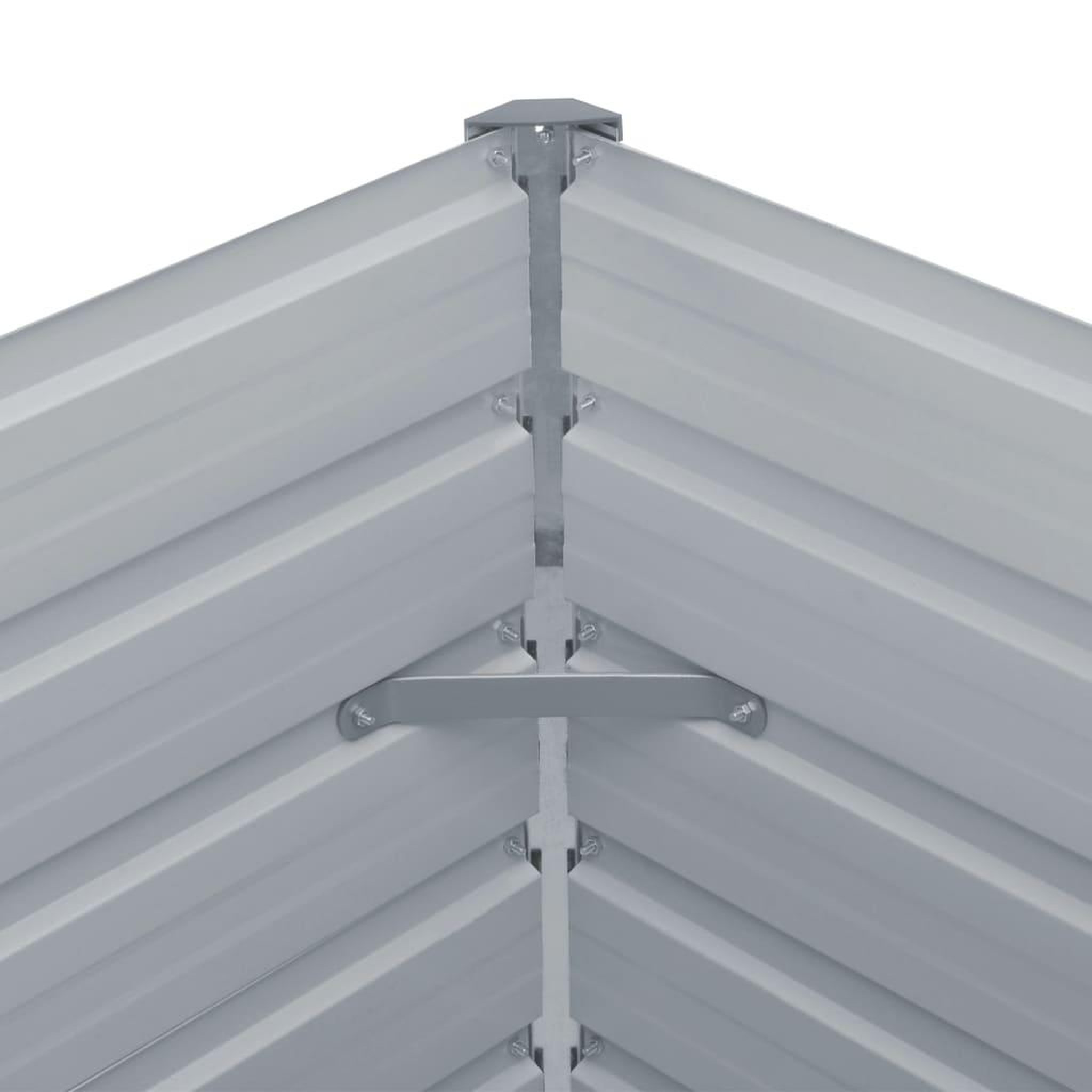 Voir la diapositive 5 : VIDAXL Jardiniere 100 x 100 x 45 cm Acier galvanise Gris