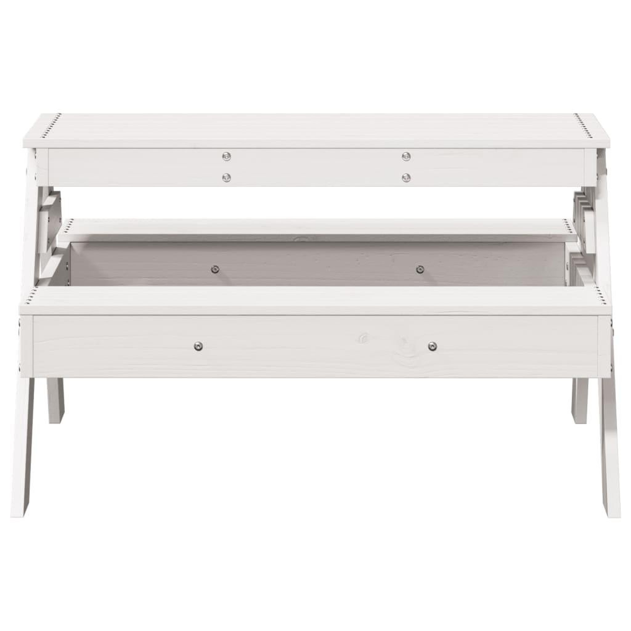 Voir la diapositive 4 : VIDAXL Table de pique-nique pour enfants blanc bois massif de pin
