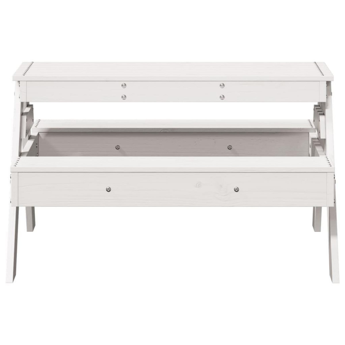VIDAXL Table de pique-nique pour enfants blanc bois massif de pin