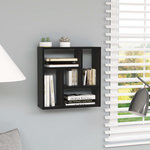 VIDAXL Etagere murale Noir 45,1x16x45,1 cm Bois d'ingenierie