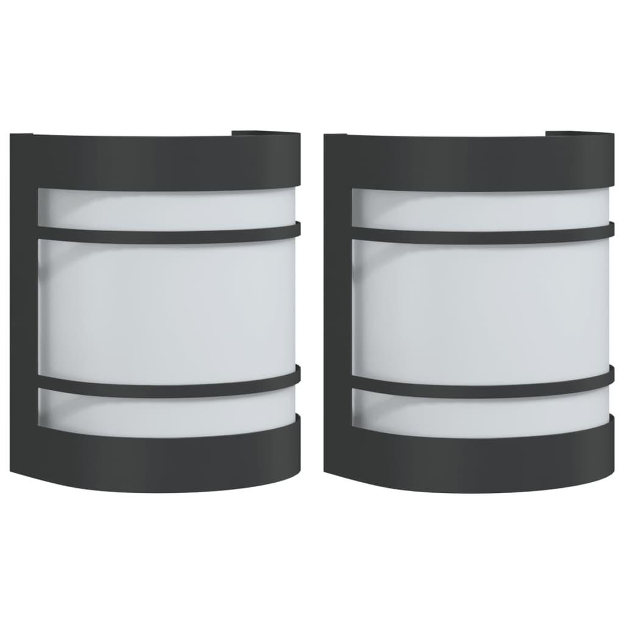 Voir la diapositive 2 : VIDAXL Appliques murales d'exterieur 2 pcs noir acier inoxydable