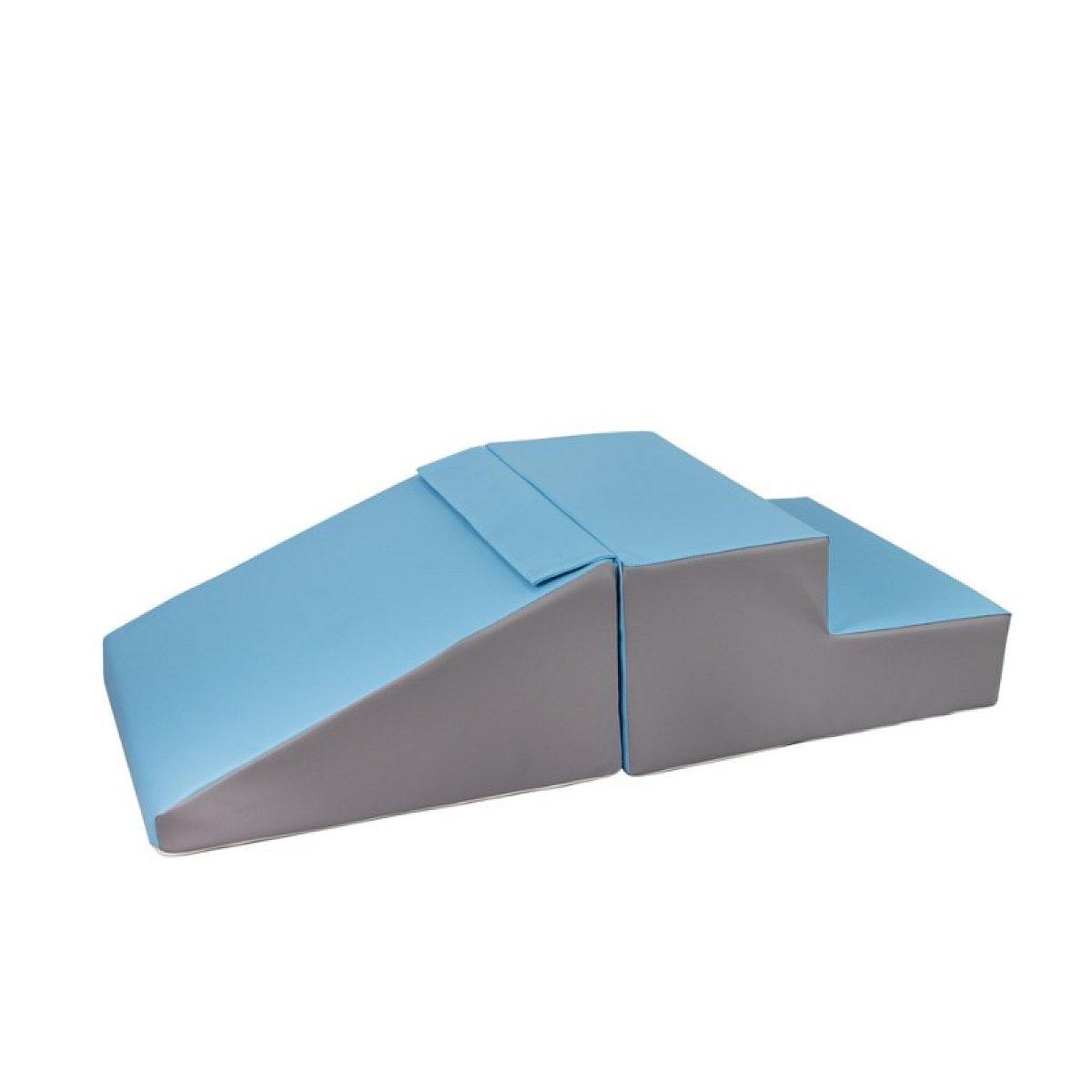VELINDA Set de 2 grands blocs en mousse blanc bleu gris