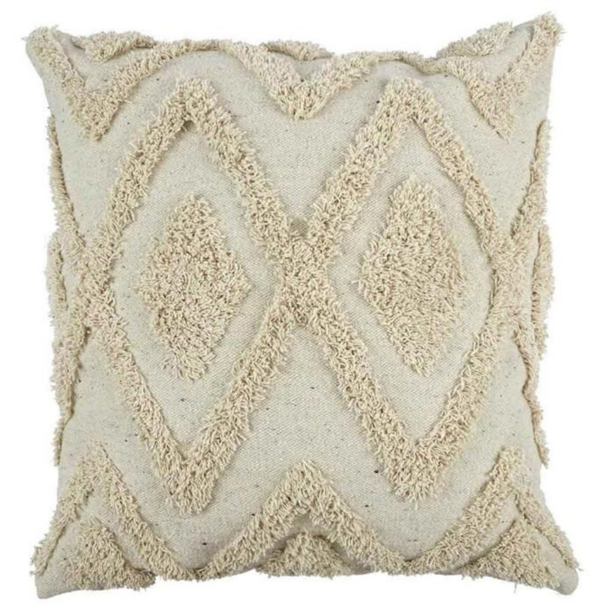 Paris Prix Coussin Déco  Ethnique Relief  40x40cm Écru