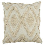 Paris Prix Coussin Déco  Ethnique Relief  40x40cm Écru