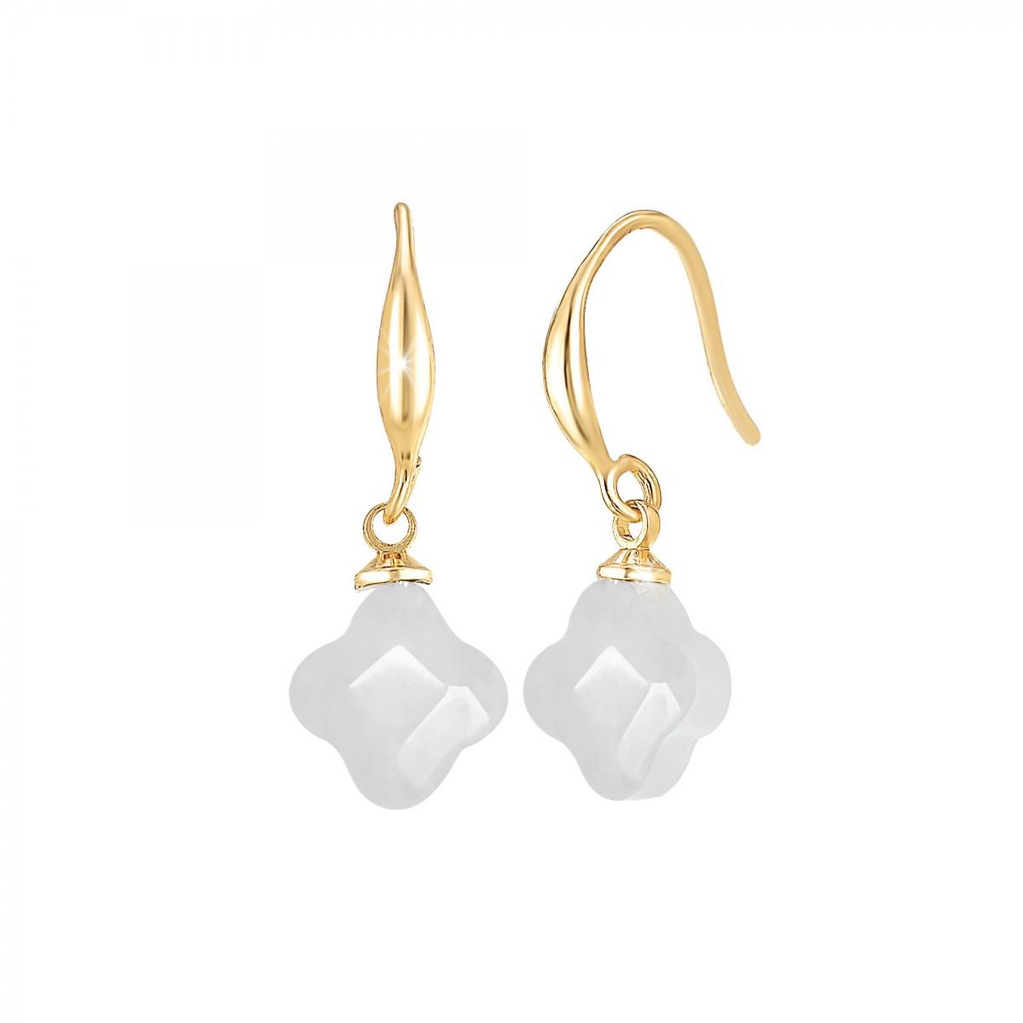Voir la diapositive 1 : SC BOHEME Boucles d'oreilles SC Bohème ornées de quartz blanc