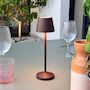 Voir la diapositive 3 : Lumisky Lampe de table sans fil EMILY Marron Aluminium H25cm