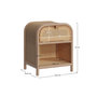 Voir la diapositive 4 : Rendez vous déco Table de chevet en bois massif, 1 porte et 1 niche-Alata